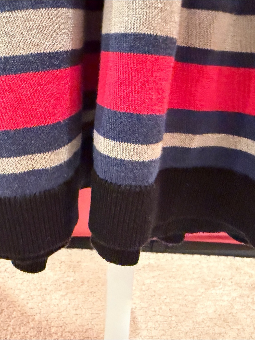 BCBGMaxAzria Striped Wrap Midi Dress in Pink, Yellow & Black - Picture 6 of 7
